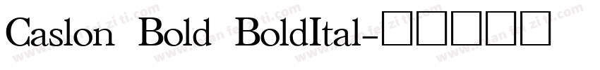 Caslon Bold BoldItal字体转换